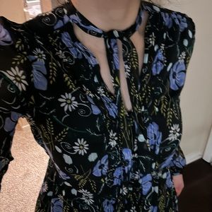 Long sleeves green Banana republic dress